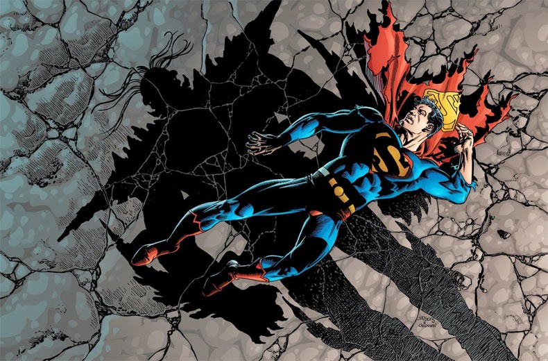 Artwork от „The Death Of Superman“ под редакцията на Майк Карлин