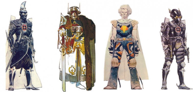 Някои от персонажите нарисувани от Моебиус.