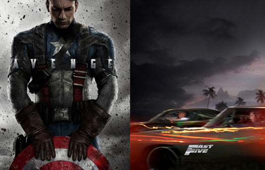 Плакати на „Капитан Америка” и „Бързи и яростни 5”