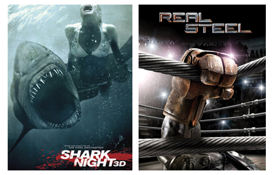 „Shark Night 3D” и „Real Steel”