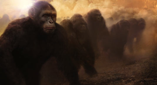 „Възходът на планетата на маймуните” - концептуално изкуство