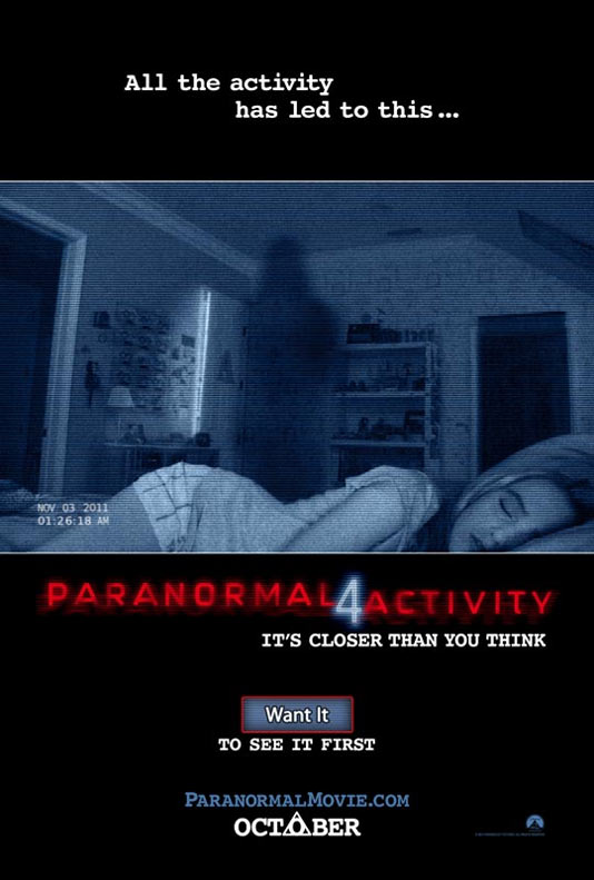 Paranormal Activity 4 -плакат