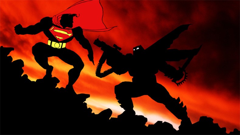 Artwork към комикса „The Dark Knight Returns“ на Франк Милър