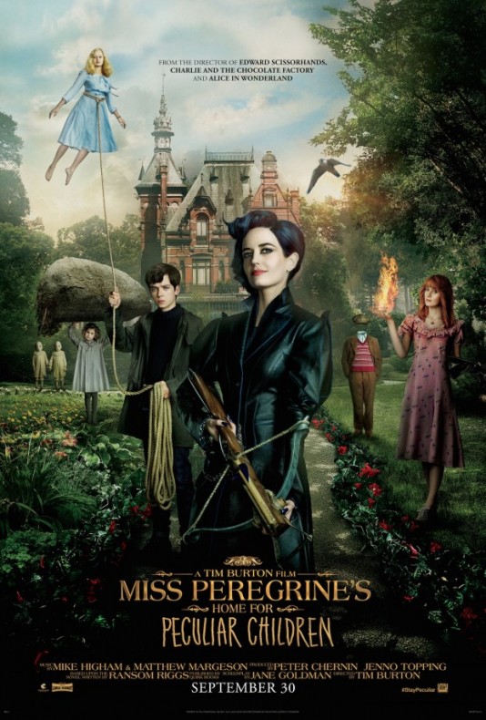 плакат на „Домът на мис Перигрин за чудати деца” на Тим Бъртън