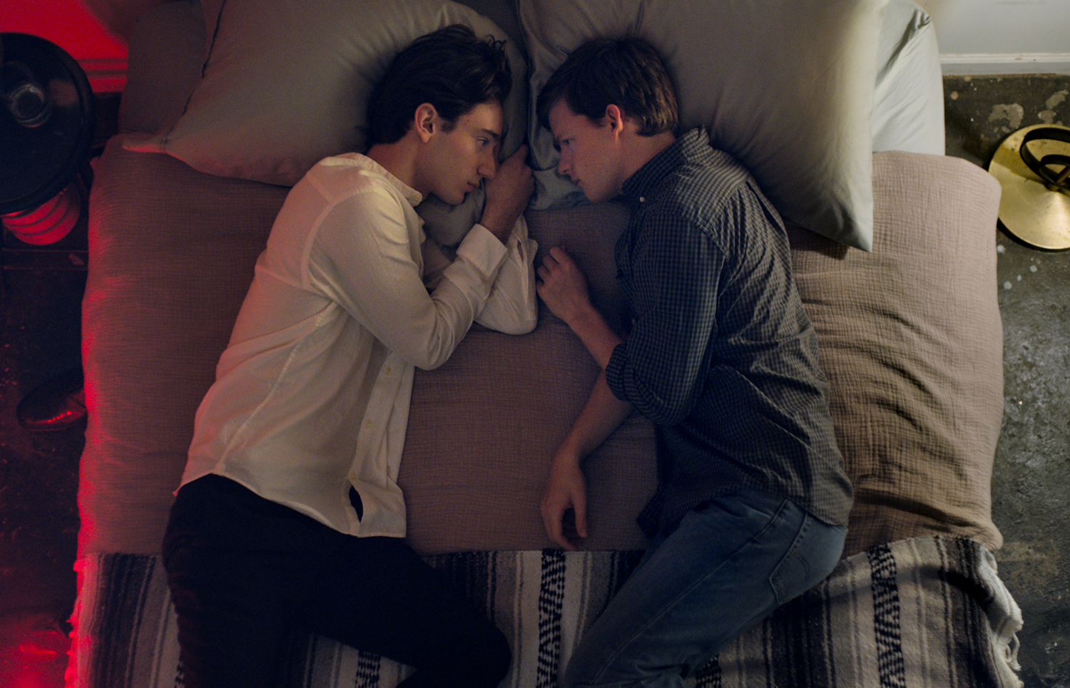 Theodore Pellerin stars as “Xavier” and Lucas Hedges stars as “Jared” in Joel Edgerton’s BOY ERASED, a Focus Features release.