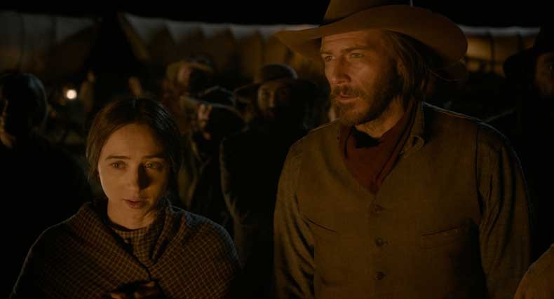 Zoe Kazan is Alice Longabaugh and Bill Heck is Billy Knapp in The Ballad of Buster Scruggs, a film by Joel and Ethan Coen.